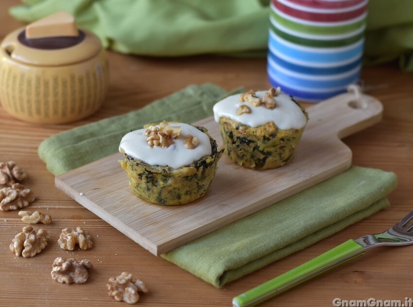 Tortini di cavolo nero e gorgonzola