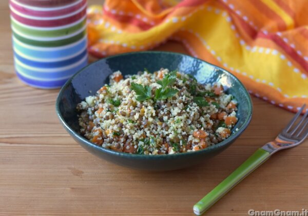 Cous cous carote e lenticchie